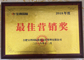 安徽野牛潤(rùn)滑油榮獲2018年度寶灣國(guó)際“最佳營(yíng)銷(xiāo)獎(jiǎng)”