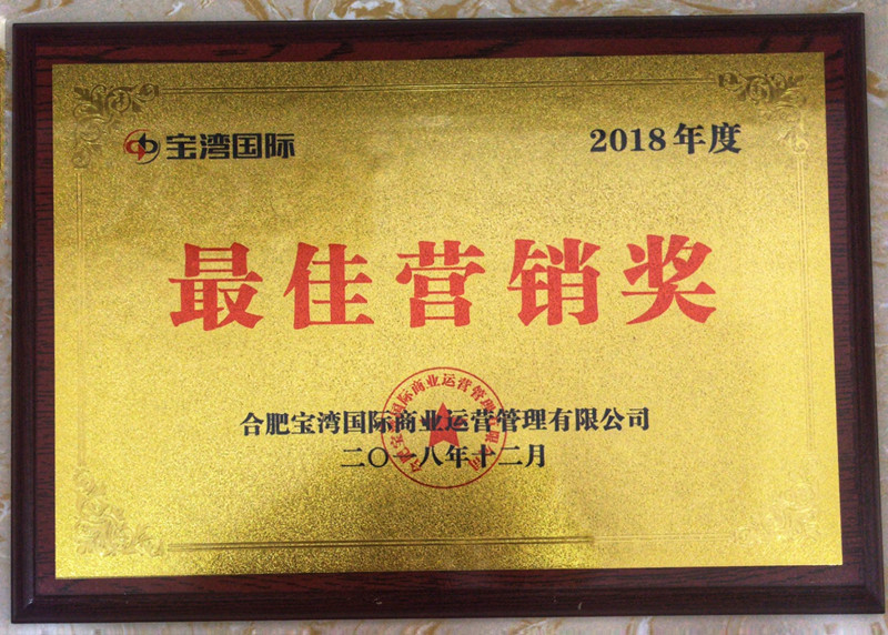 安徽野牛潤滑油榮獲2018年度寶灣國際“最佳營銷獎”